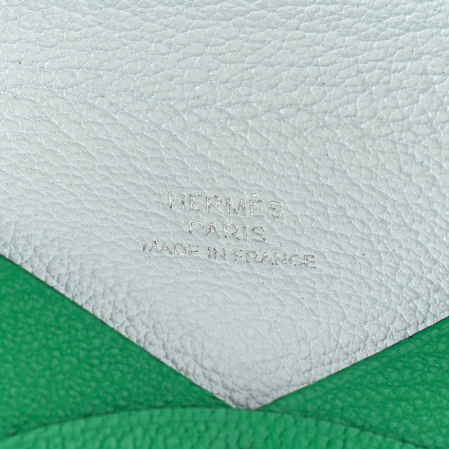 Chevre Mysore Verso Calvi Card Case Menthe Bleu Brume