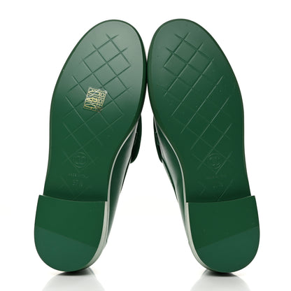 Chanel Lambskin Quilted CC Turnlock Loafers 37.5 Green 5 of 8