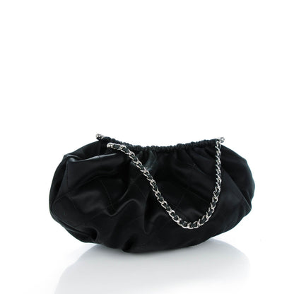 Chanel Satin Stitched Croissant Bag Black 3 of 7