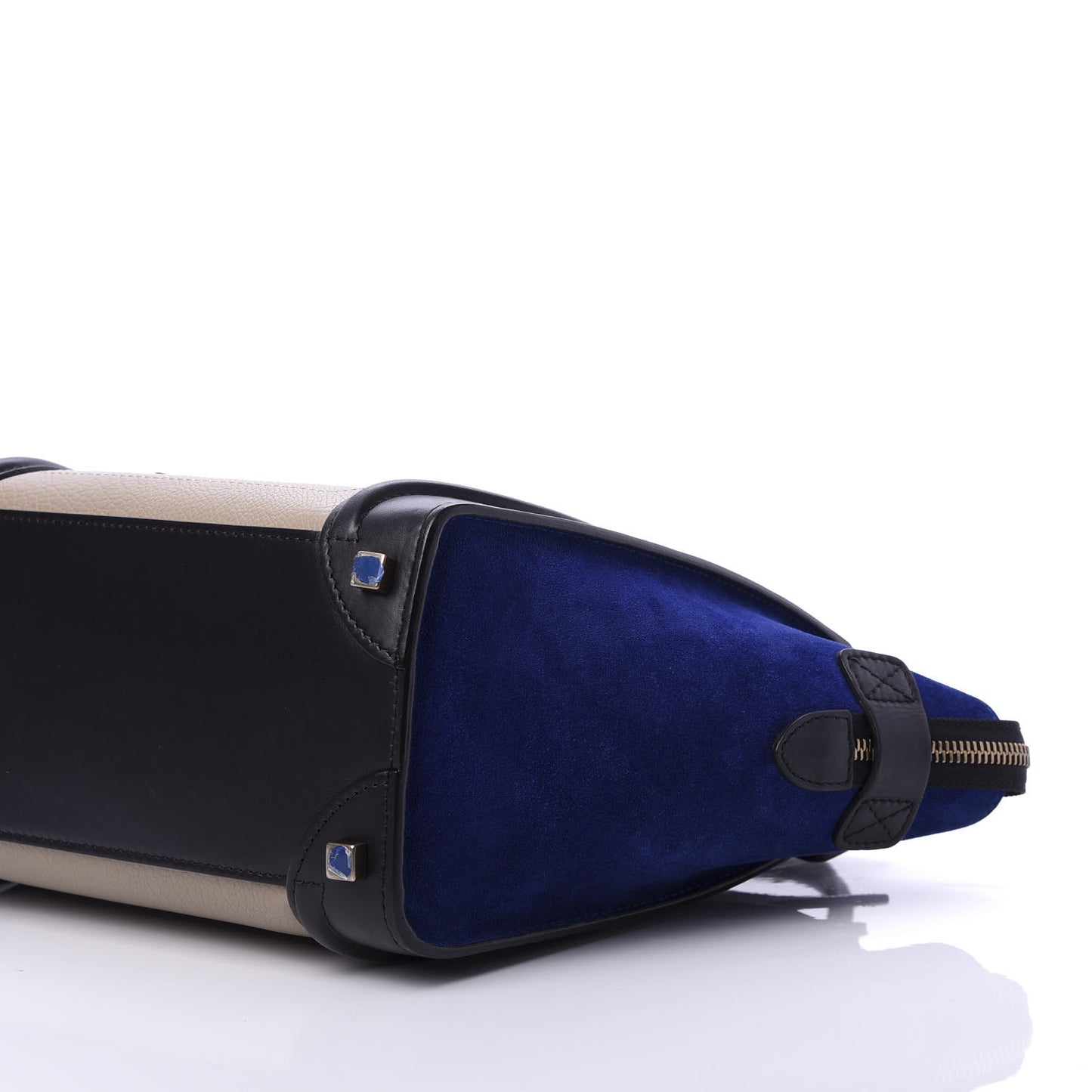 Elephant Calfskin Suede Micro Tri-Color Luggage Sand