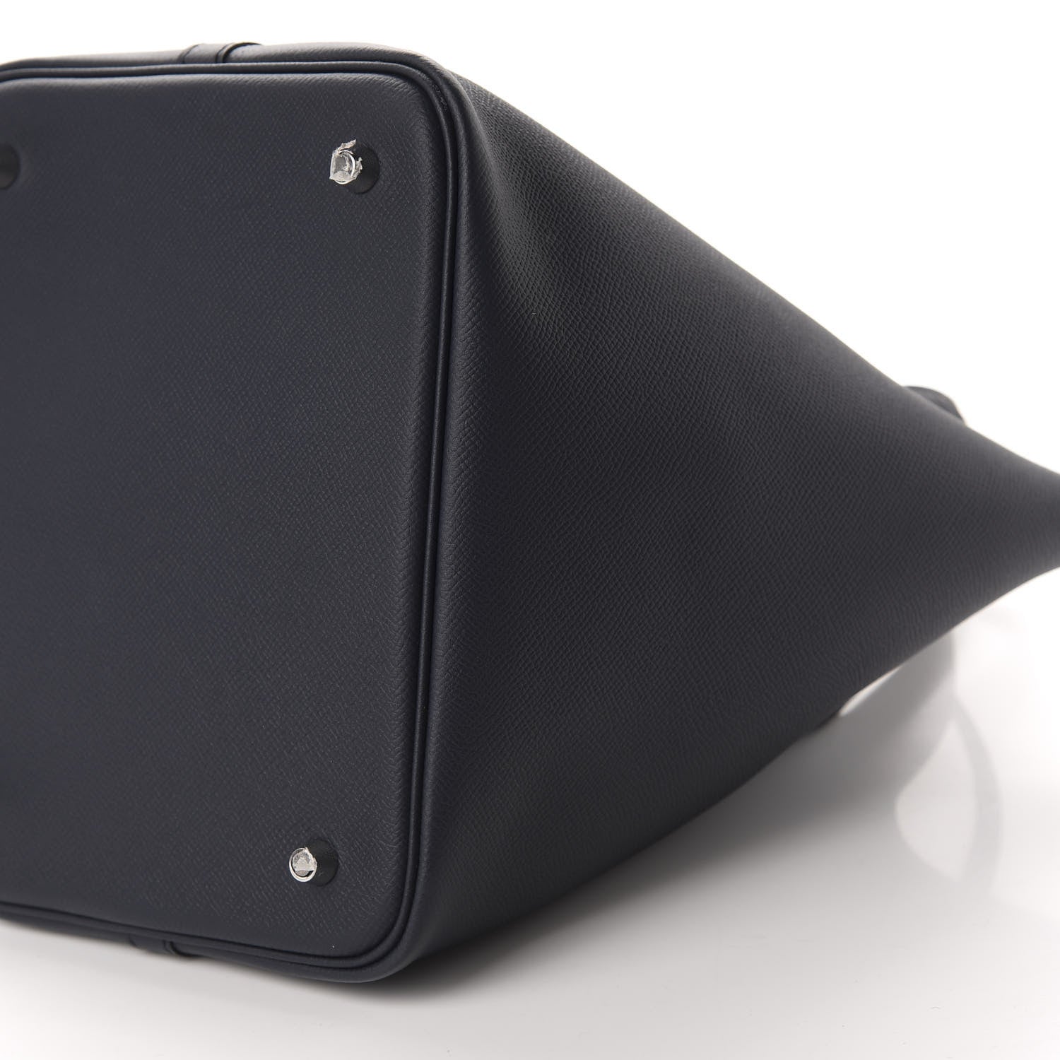 Hermes Epsom Tressage De Cuir Picotin Lock 22 MM Bleu Indigo Black Terre Battue 7 of 11