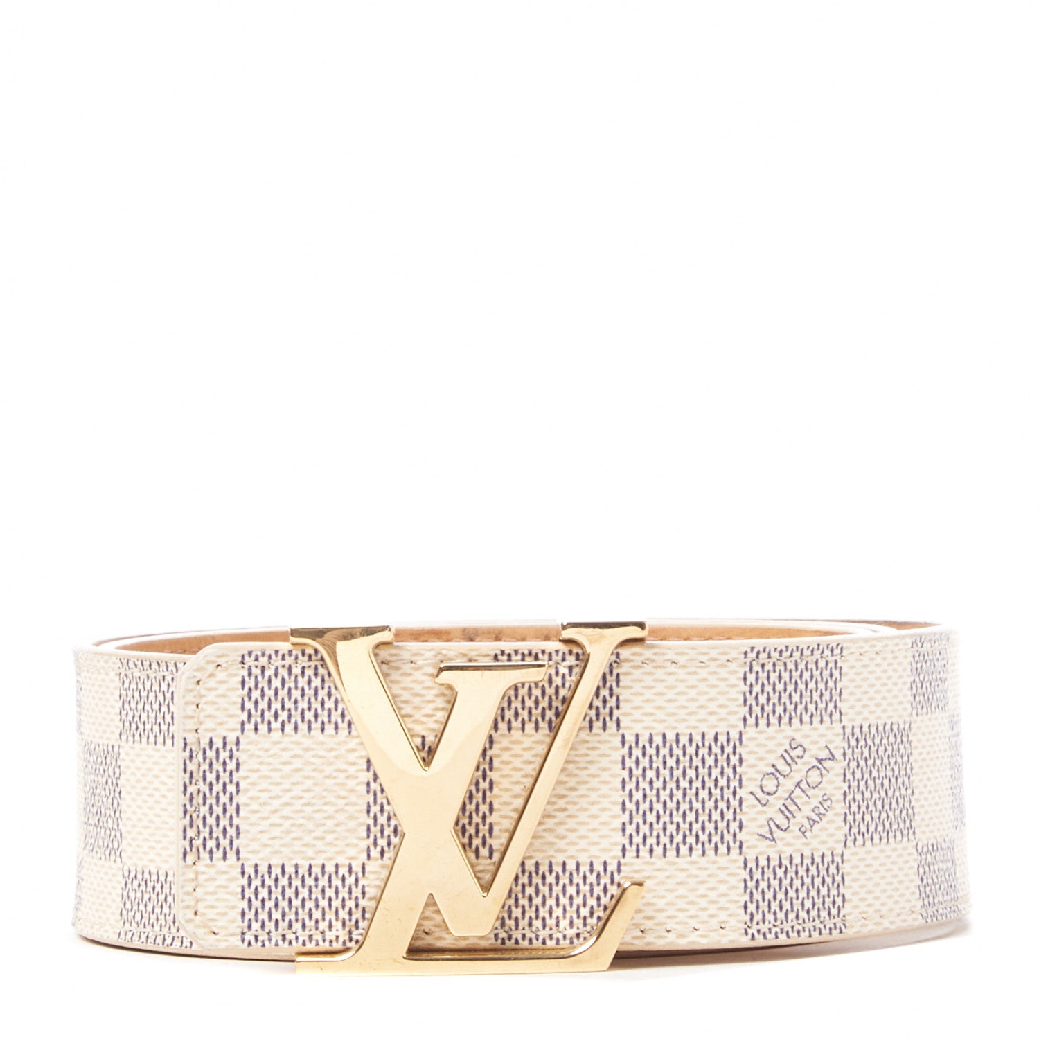 Louis Vuitton Damier Azur 40mm LV Initiales Belt 80 32 1 of 5