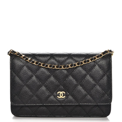 Chanel Caviar Quilted Wallet On Chain WOC Black 1 of 9