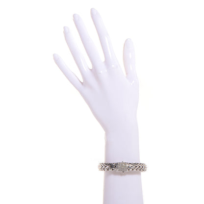 John Hardy Sterling Silver Diamond 11mm Classic Chain Bracelet 2 of 6