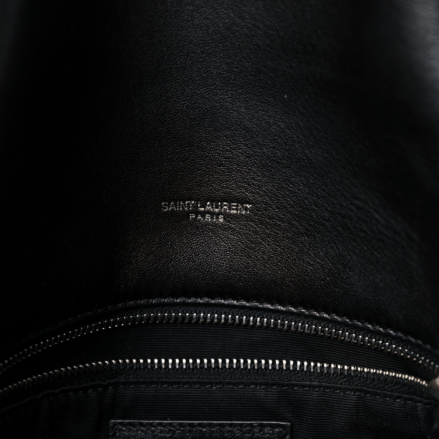 Saint Laurent Lambskin Quilted Medium Loulou Puffer Monogram Chain Satchel Black 6 of 12