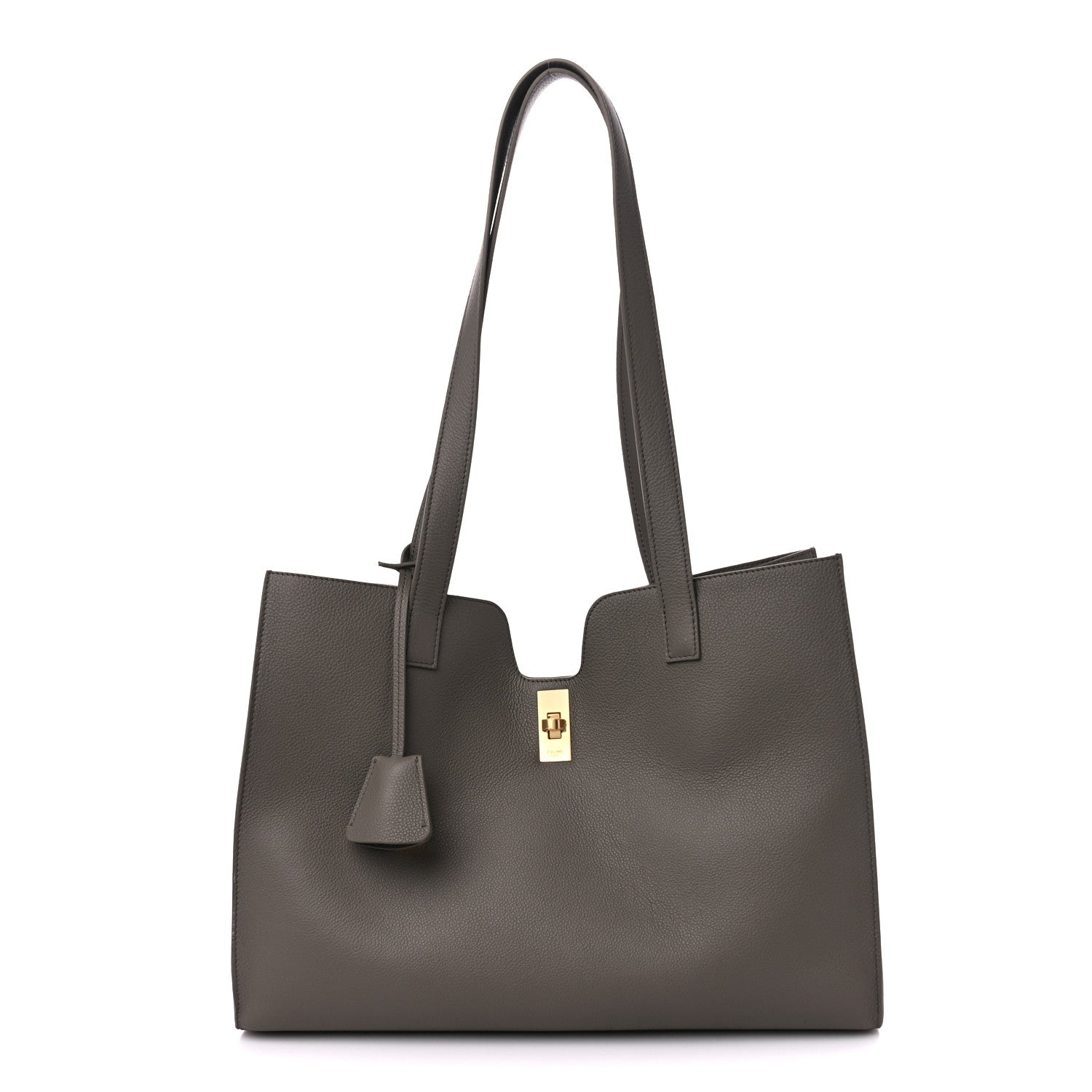 Celine Grained Calfskin Cabas 16 Bag Smokey Taupe 1 of 9