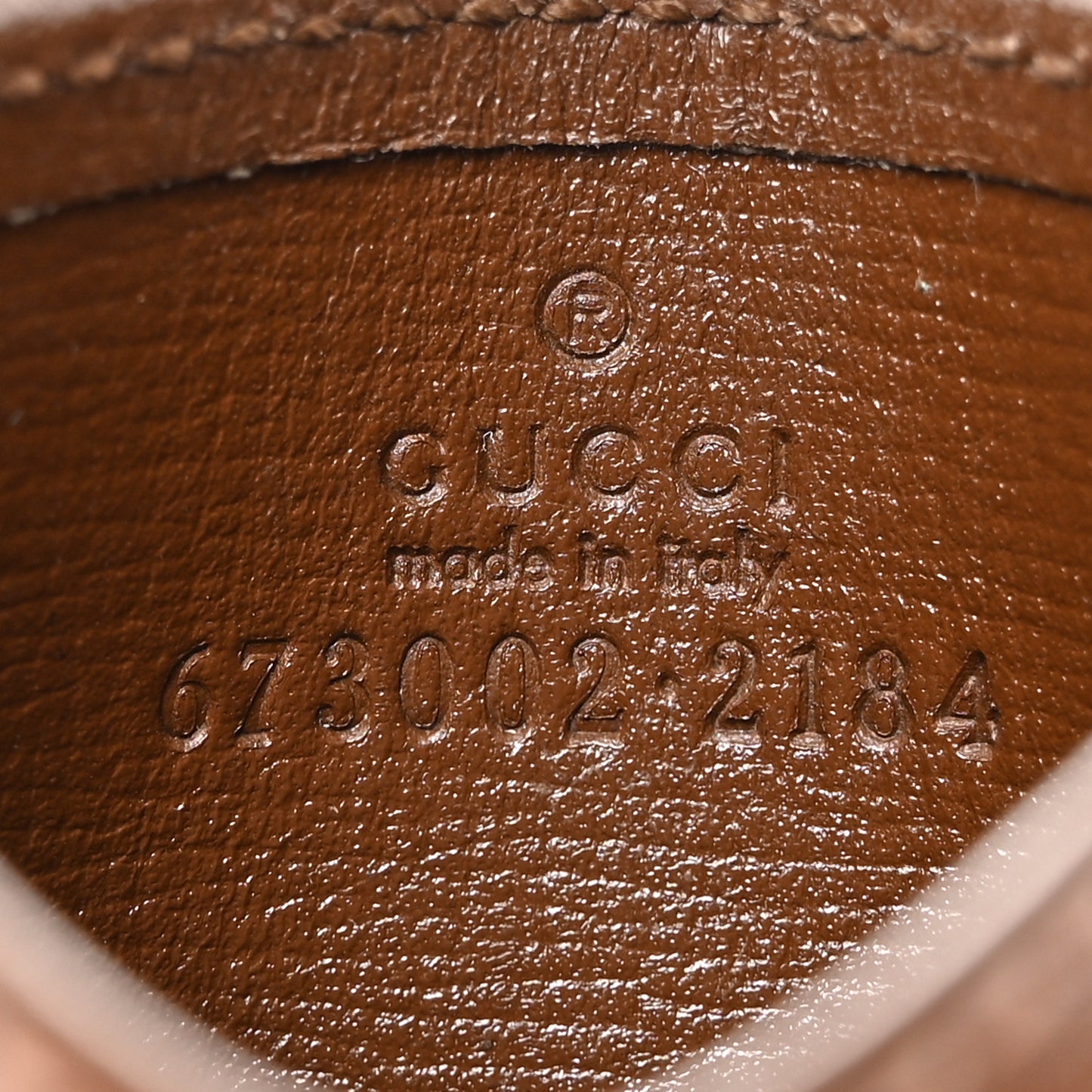 GG Supreme Monogram Azalea Calfskin Retro Interlocking G Card Holder Beige Ebony Brown Sugar