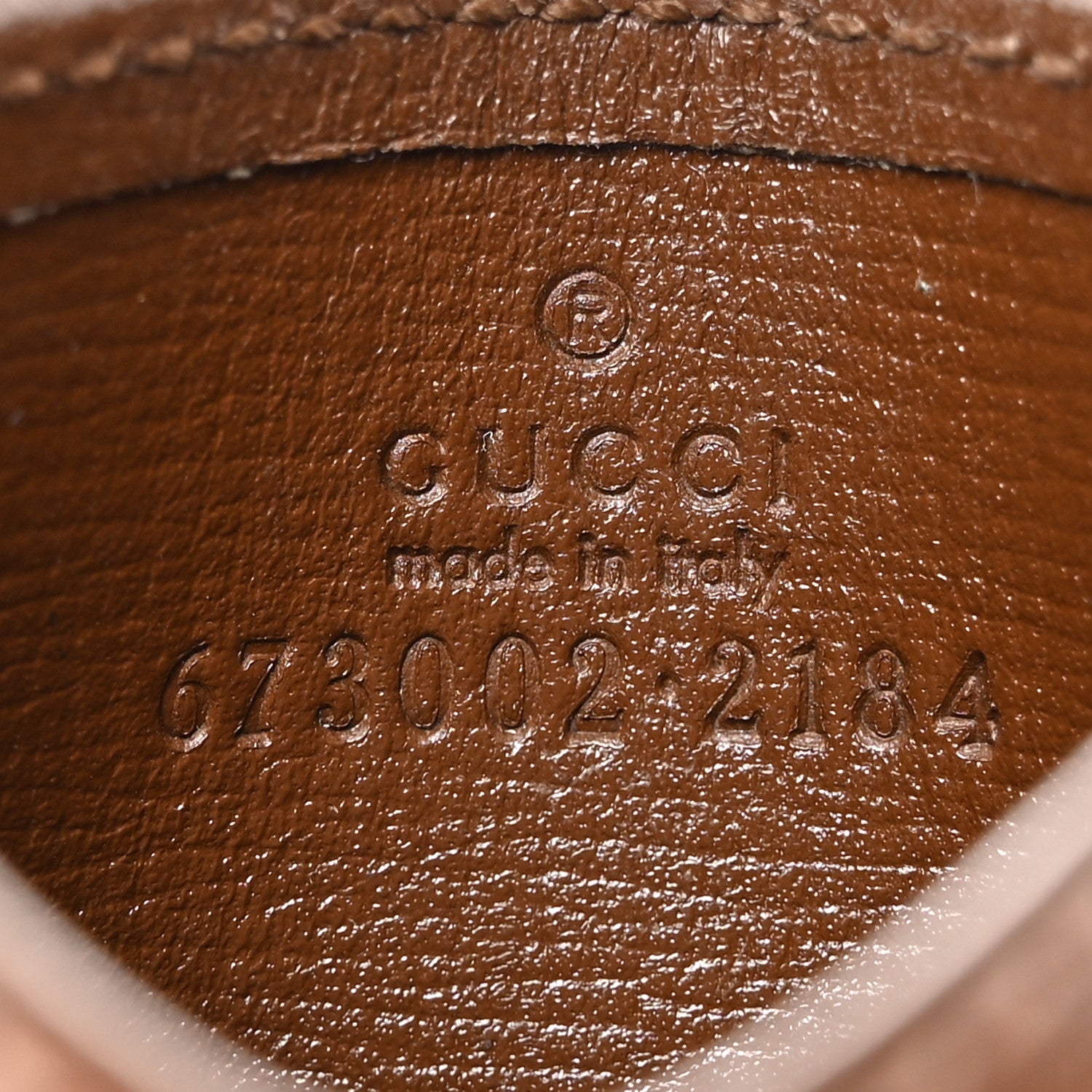 Gucci GG Supreme Monogram Azalea Calfskin Retro Interlocking G Card Holder Beige Ebony Brown Sugar 6 of 7