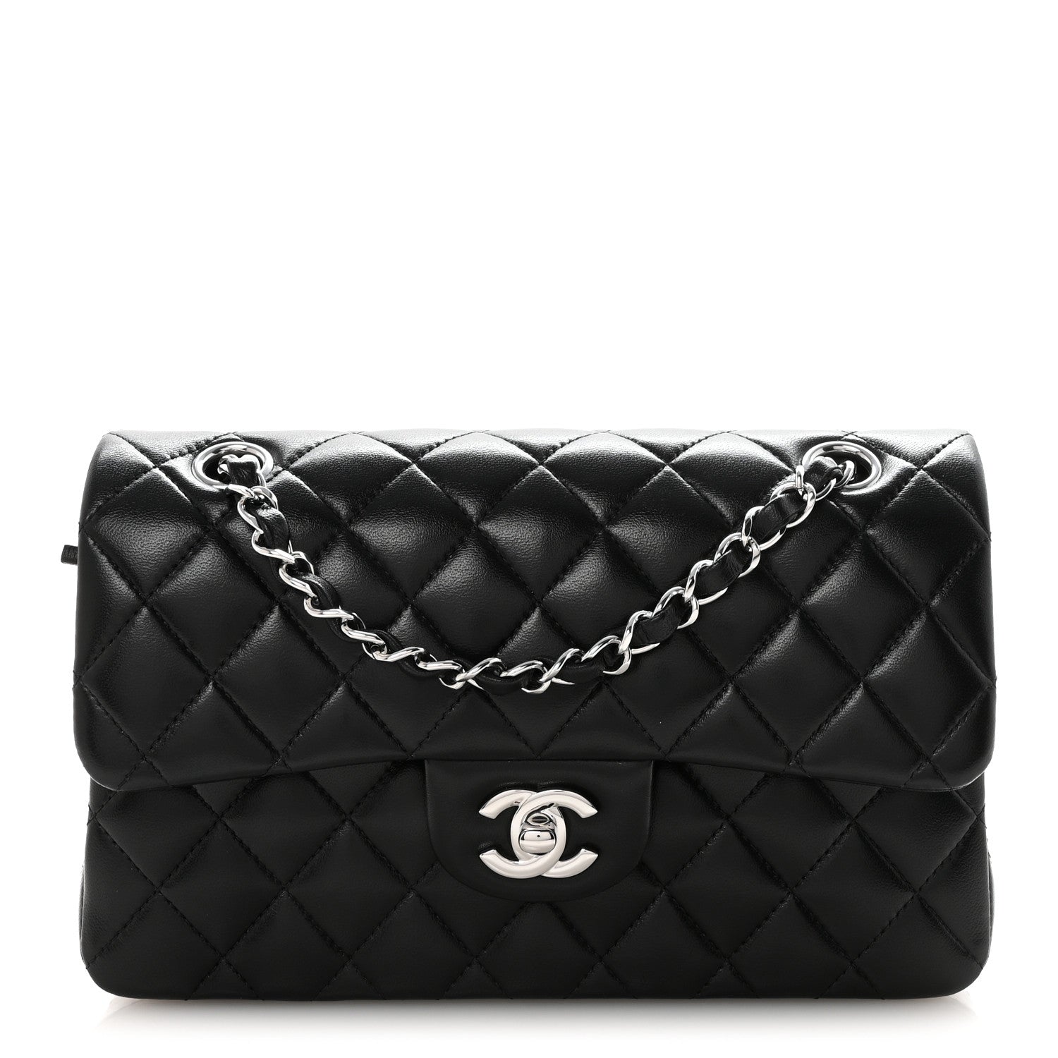 Chanel Lambskin Quilted Small Double Flap Black 1 of 12