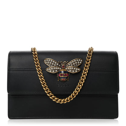 Gucci Calfskin Queen Margaret Chain Wallet Black 1 of 11