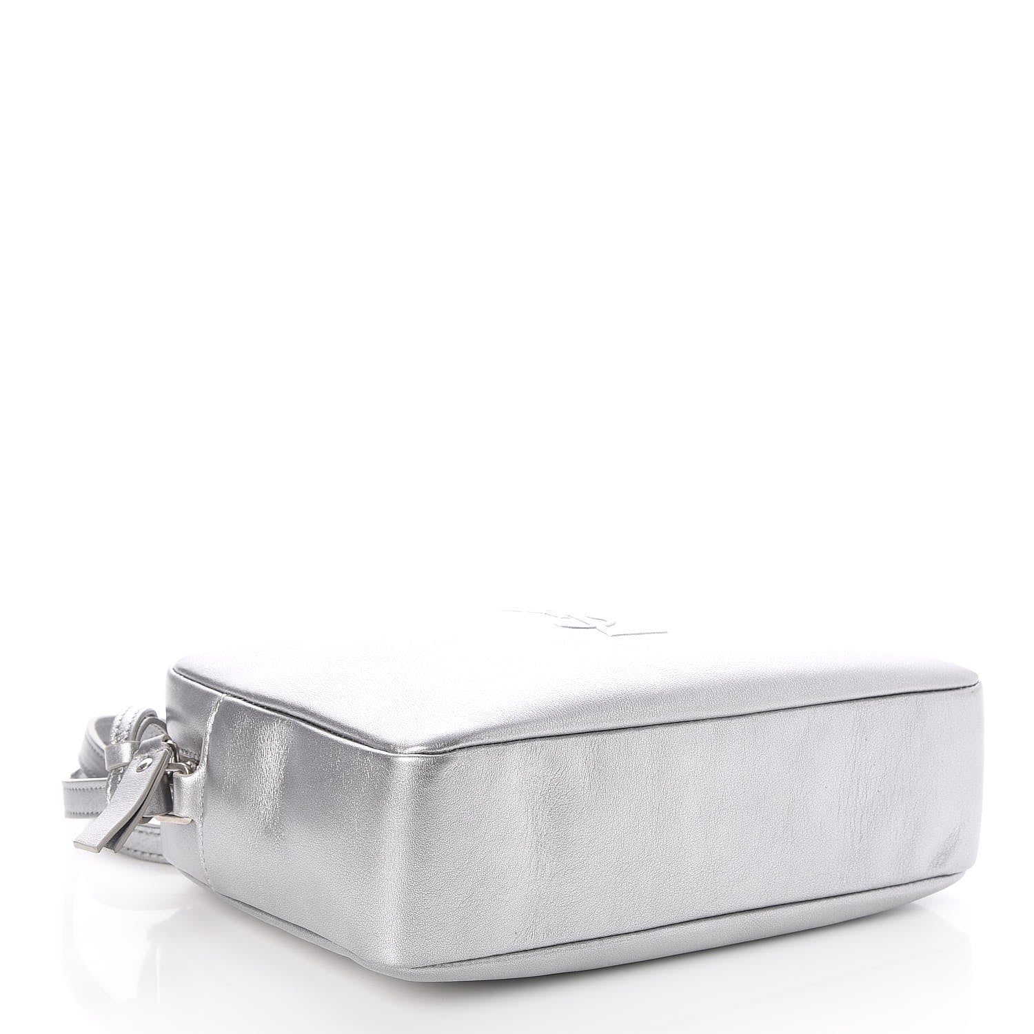 Saint Laurent Metallic Calfskin Monogram Small Lou Camera Bag Silver 4 of 7