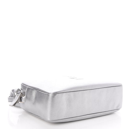 Saint Laurent Metallic Calfskin Monogram Small Lou Camera Bag Silver 4 of 7