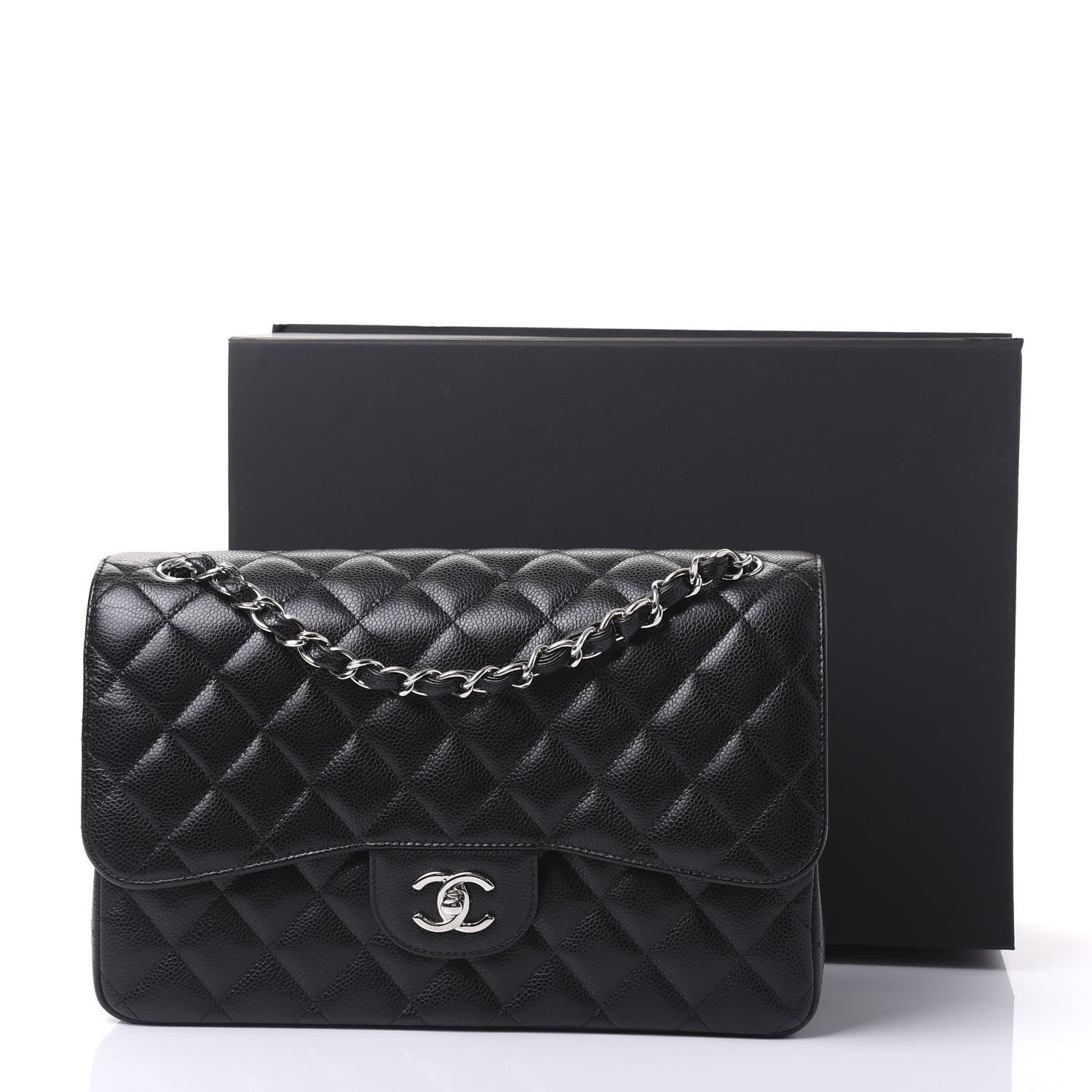 Chanel Caviar Quilted Jumbo Double Flap Black 10 of 10