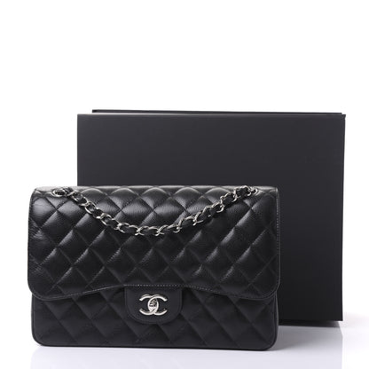 Chanel Caviar Quilted Jumbo Double Flap Black 10 of 10
