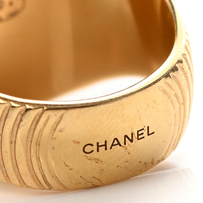 Chanel Metal CC Ring 7.5 Gold 4 of 5
