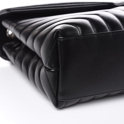 Saint Laurent Calfskin Y Quilted Monogram Medium Loulou Chain Satchel Black 9 of 12