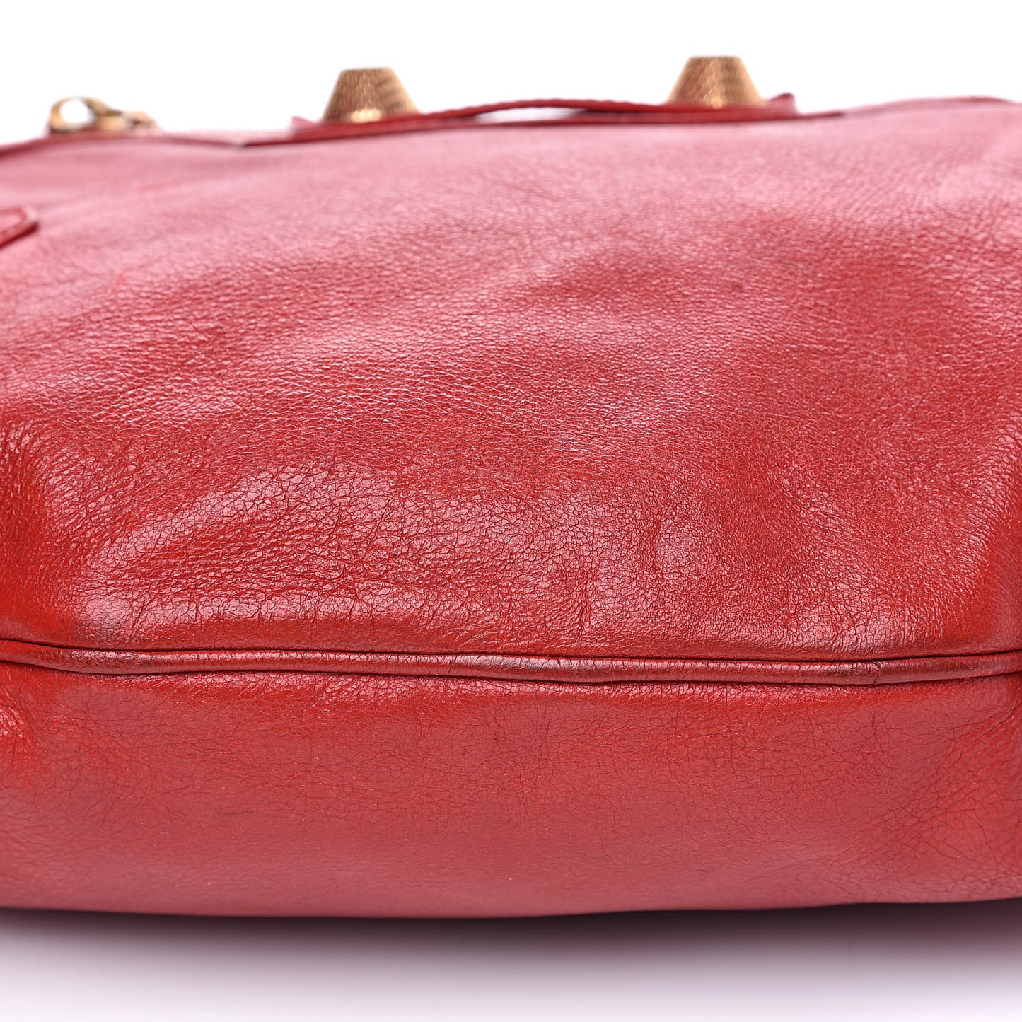 Chevre Giant 21 Gold Hardware Hobo Rouge Vermillon