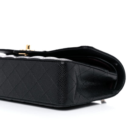 Chanel Caviar Quilted Medium Double Flap Black 9 of 10