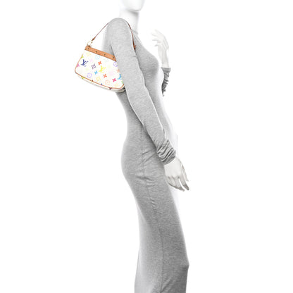 Louis Vuitton Monogram Multicolor Pochette Accessories White 2 of 11