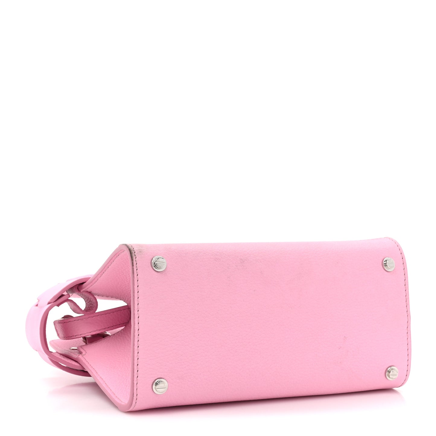 Grained Calfskin Mini Horizon Satchel Bright Pink