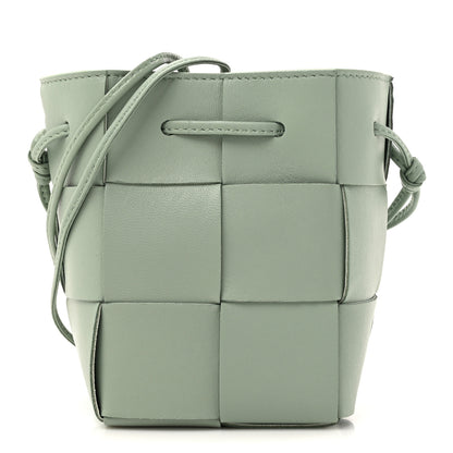 Bottega Veneta Nappa Maxi Intrecciato Mini Cassette Bucket Bag New Sauge 1 of 9