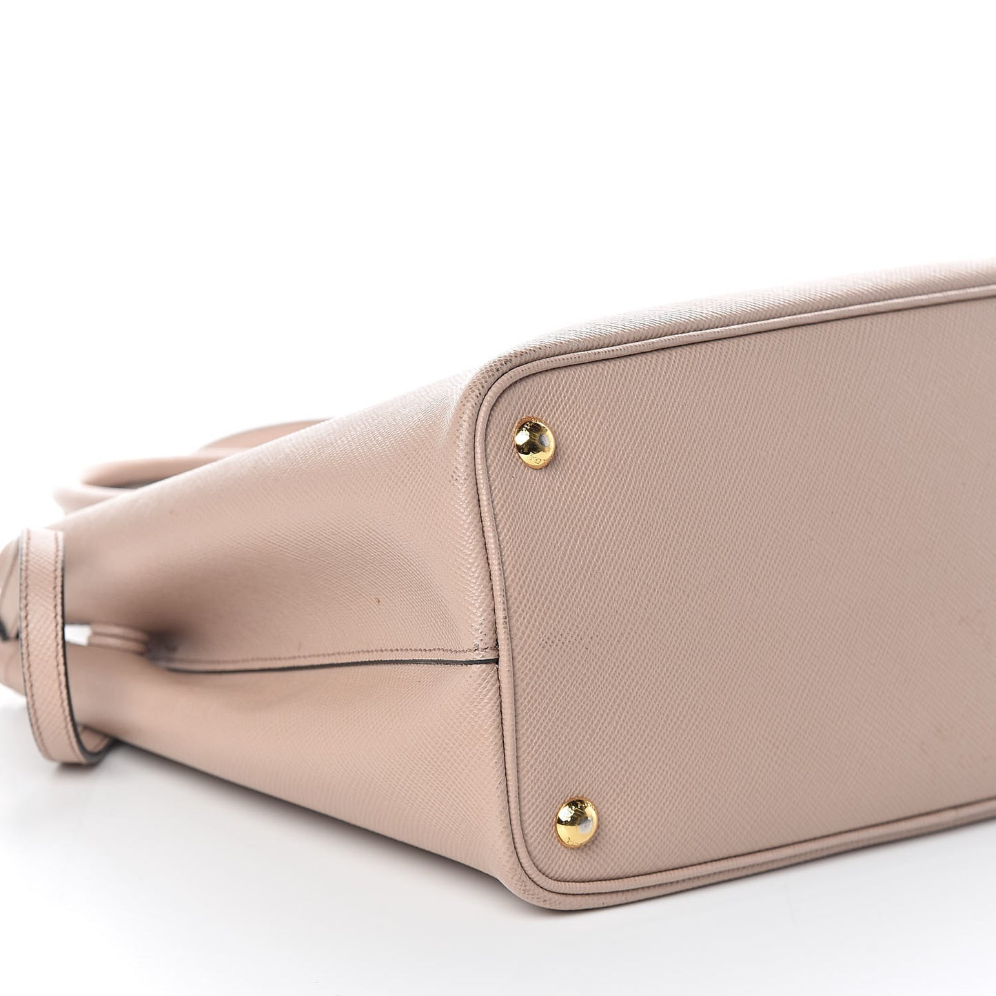 Saffiano Cuir Medium Double Bag Cammeo