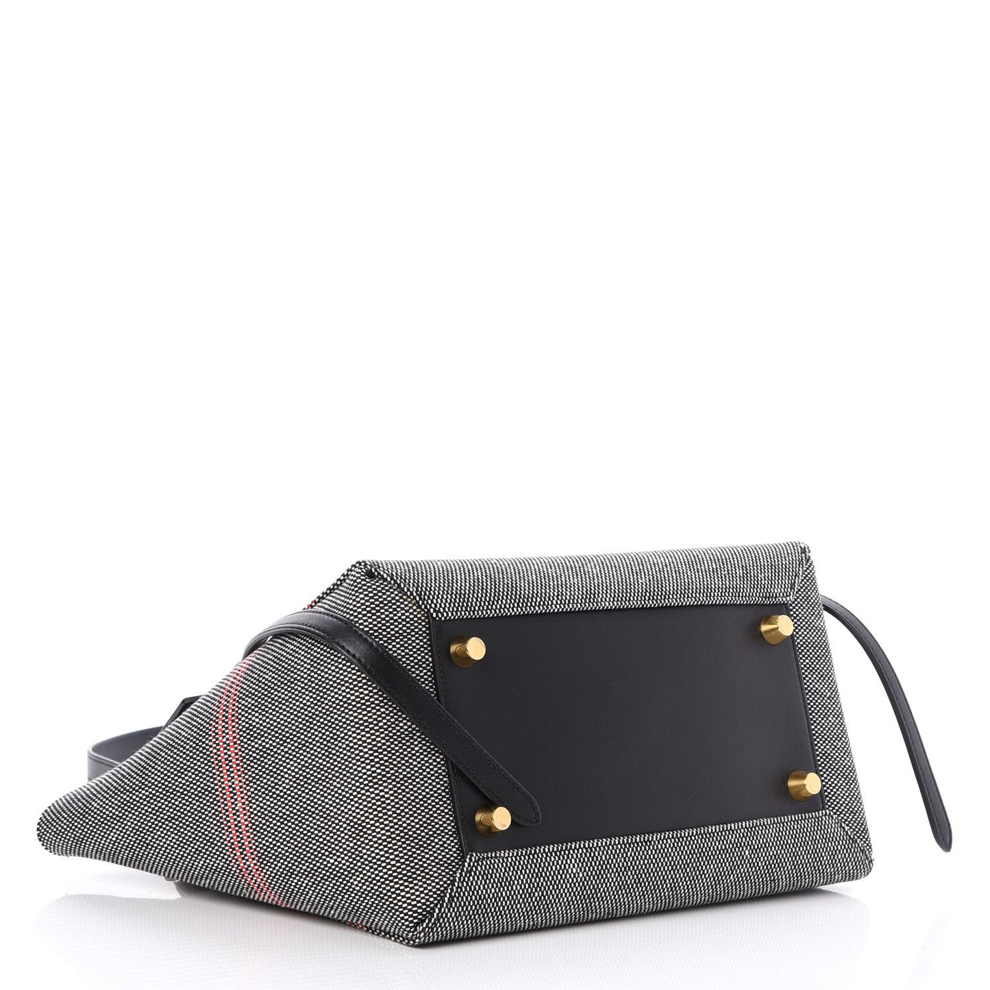 Cotton Canvas Calfskin Mini Belt Bag Black