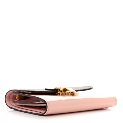 Louis Vuitton Patent Calfskin Monogram Cherrywood Compact Wallet Rose Ballerine 4 of 6