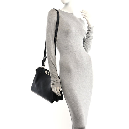 Fendi Cuoio Romano Selleria Chamois Medium Peekaboo I SEE U Satchel Black Camel Sunflower 2 of 10