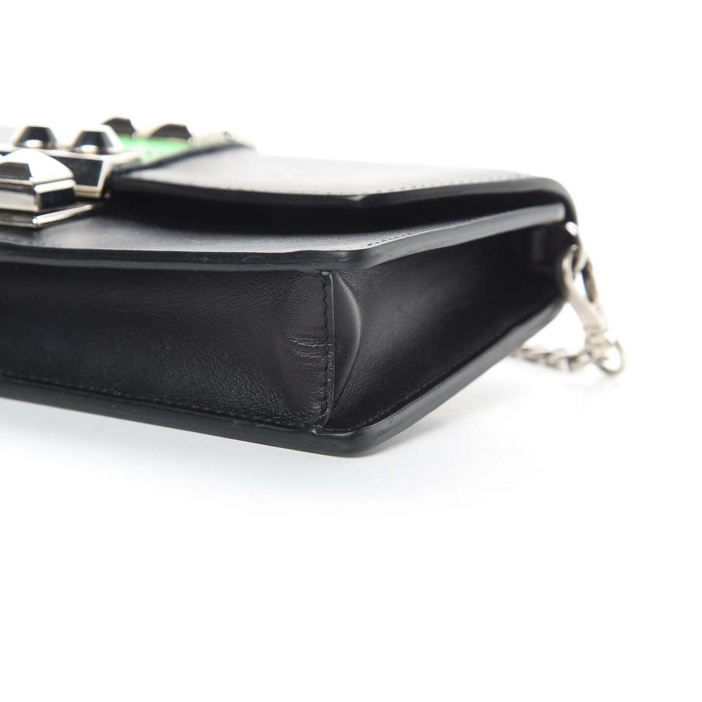 City Calfskin Studded Mini Elektra Crossbody Bag Black Verde