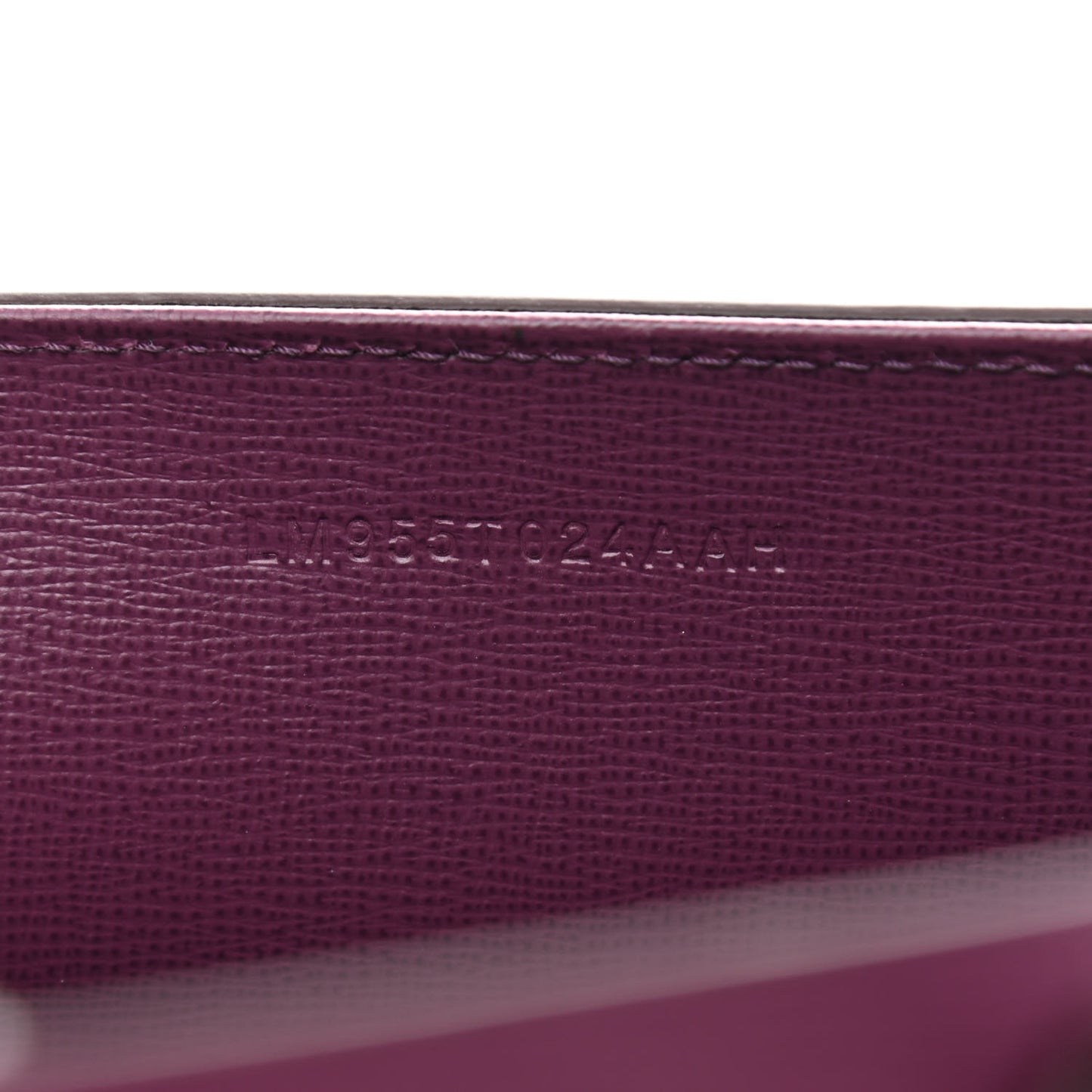 Grained Calfskin Small T Tote Bordeaux