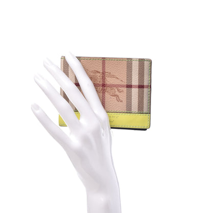 Burberry Haymarket Check BBi-Fold Wallet Yellow 2 of 12