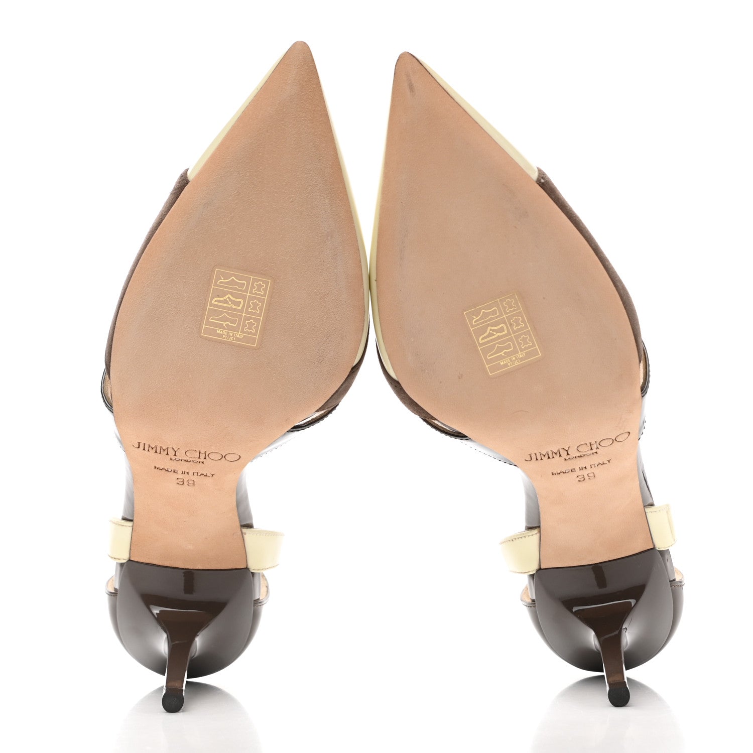 Jimmy Choo Patent Suede Marcine 100 Pumps 39 Off White Mink Anthracite 5 of 11