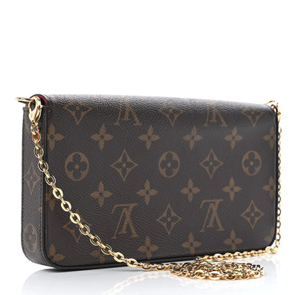 Louis Vuitton Monogram Pochette Felicie Chain Wallet Fuchsia 4 of 11