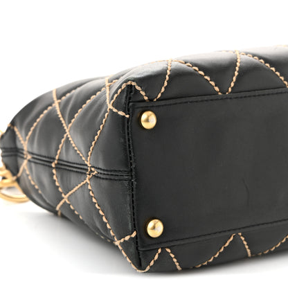 Chanel Calfskin Wild Stitch Hobo Black 9 of 11