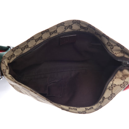 Gucci Monogram Web Small Flat Messenger Crossbody Dark Brown 5 of 10