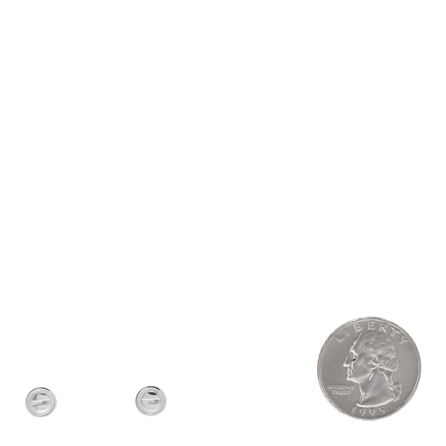 18K White Gold LOVE Earrings