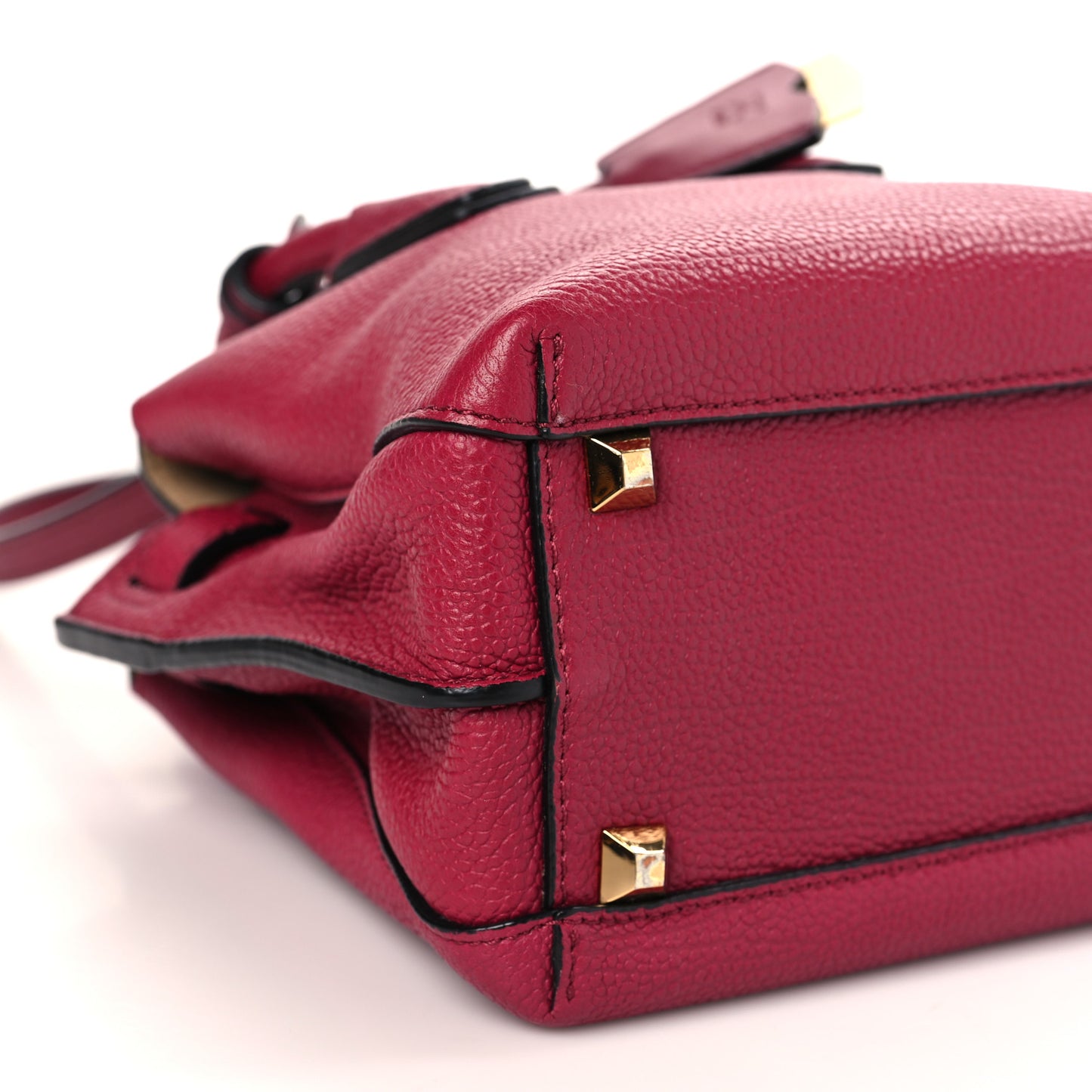 Grained Calfskin Mini Milla Tote Burgundy