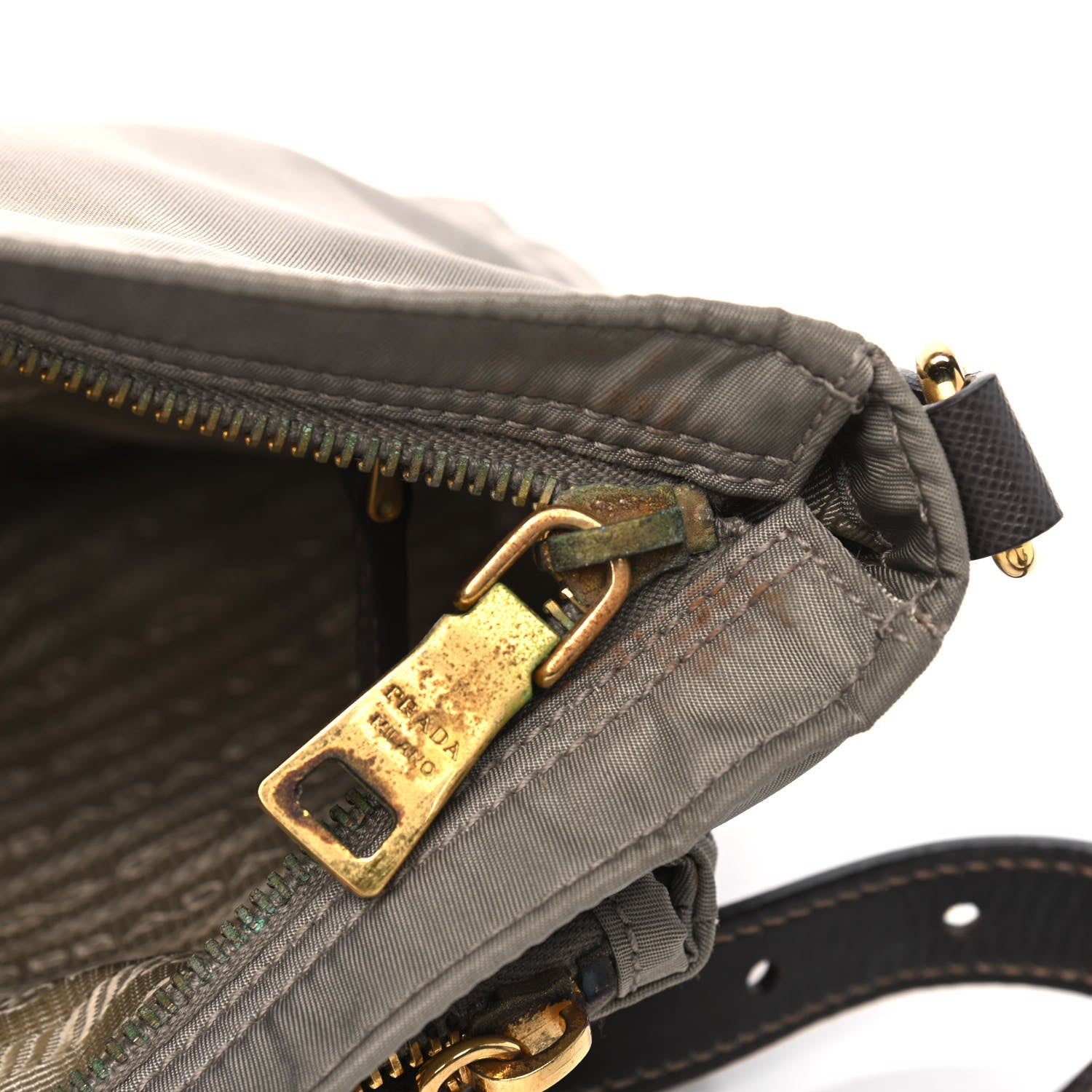 Prada Tessuto Nylon Saffiano Pocket Messenger Bag Mimetico 5 of 10