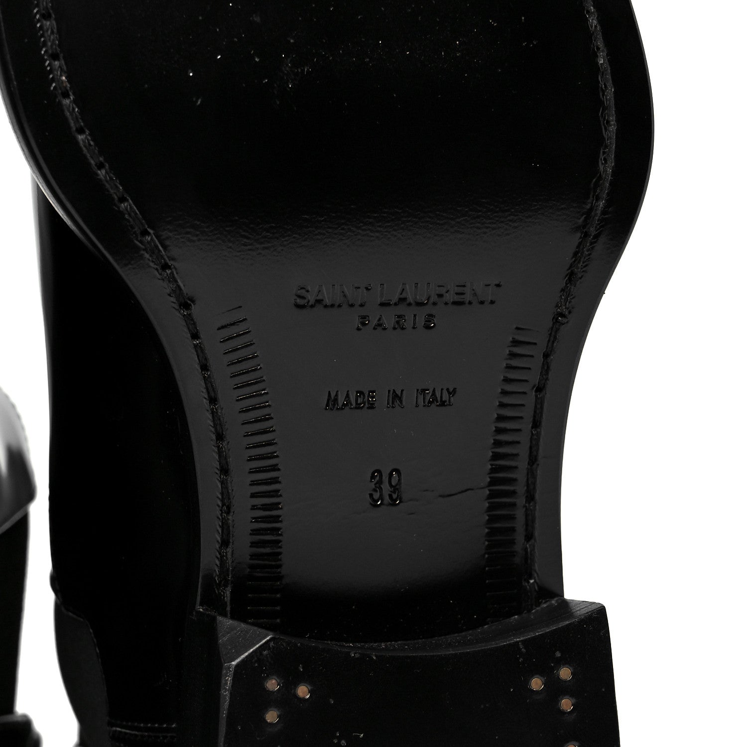 Saint Laurent Vitello Moet Mens Vadim 25 Booties 39 Black 7 of 10