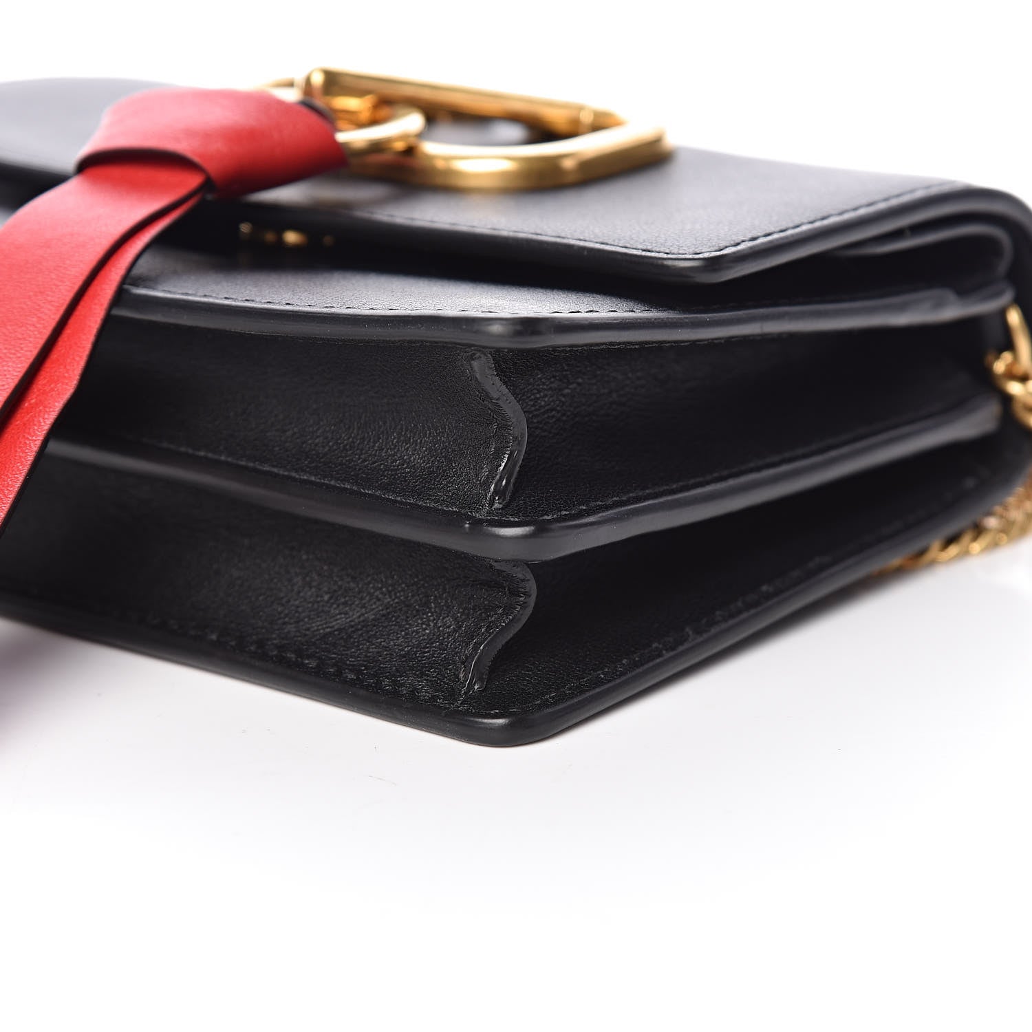 Valentino Garavani Smooth Calfskin Mini VRing Crossbody Bag Black 10 of 10
