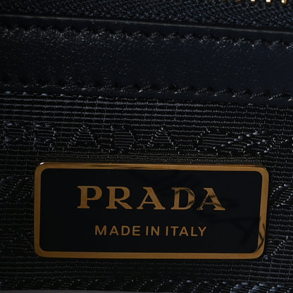 Prada Jacquard Saffiano Triangolo Symbole Embroidered Large Tote Baltico Talco 6 of 8
