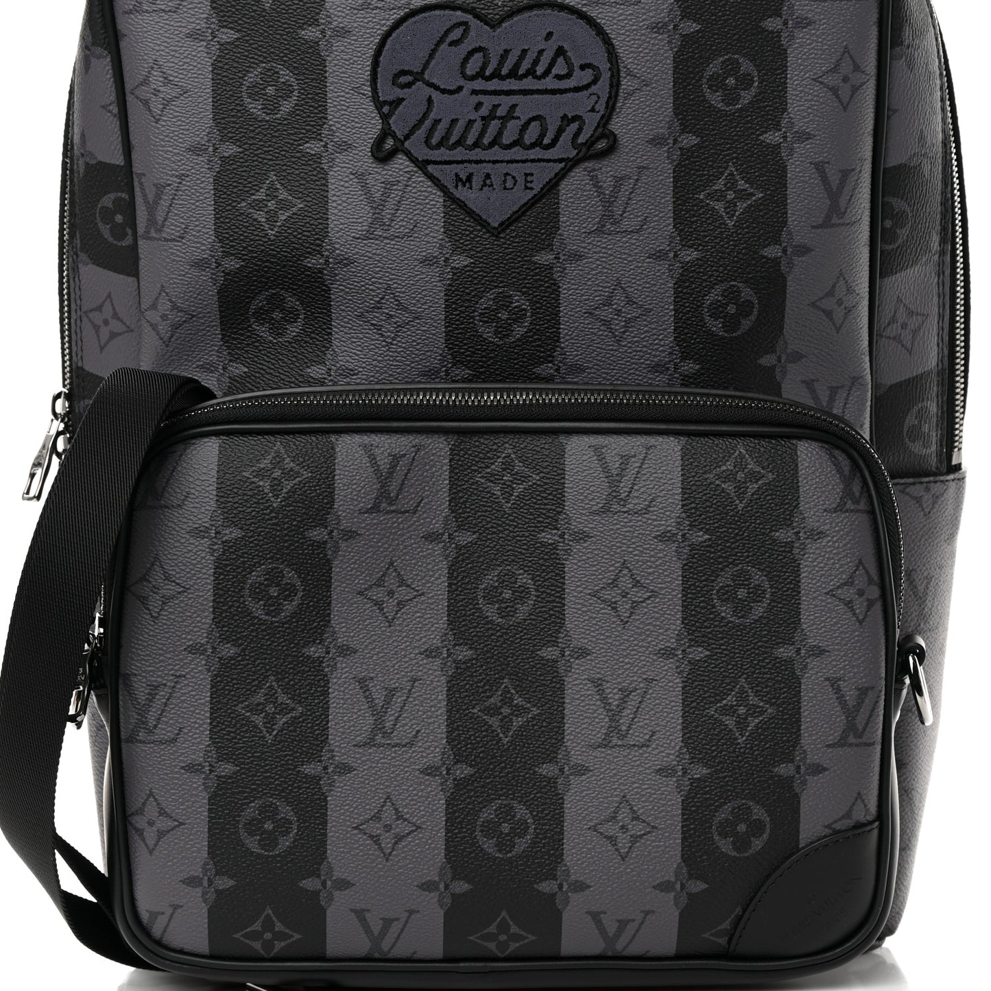 X NIGO Monogram Eclipse Stripes LV Heart Modular Utilitary Backpack