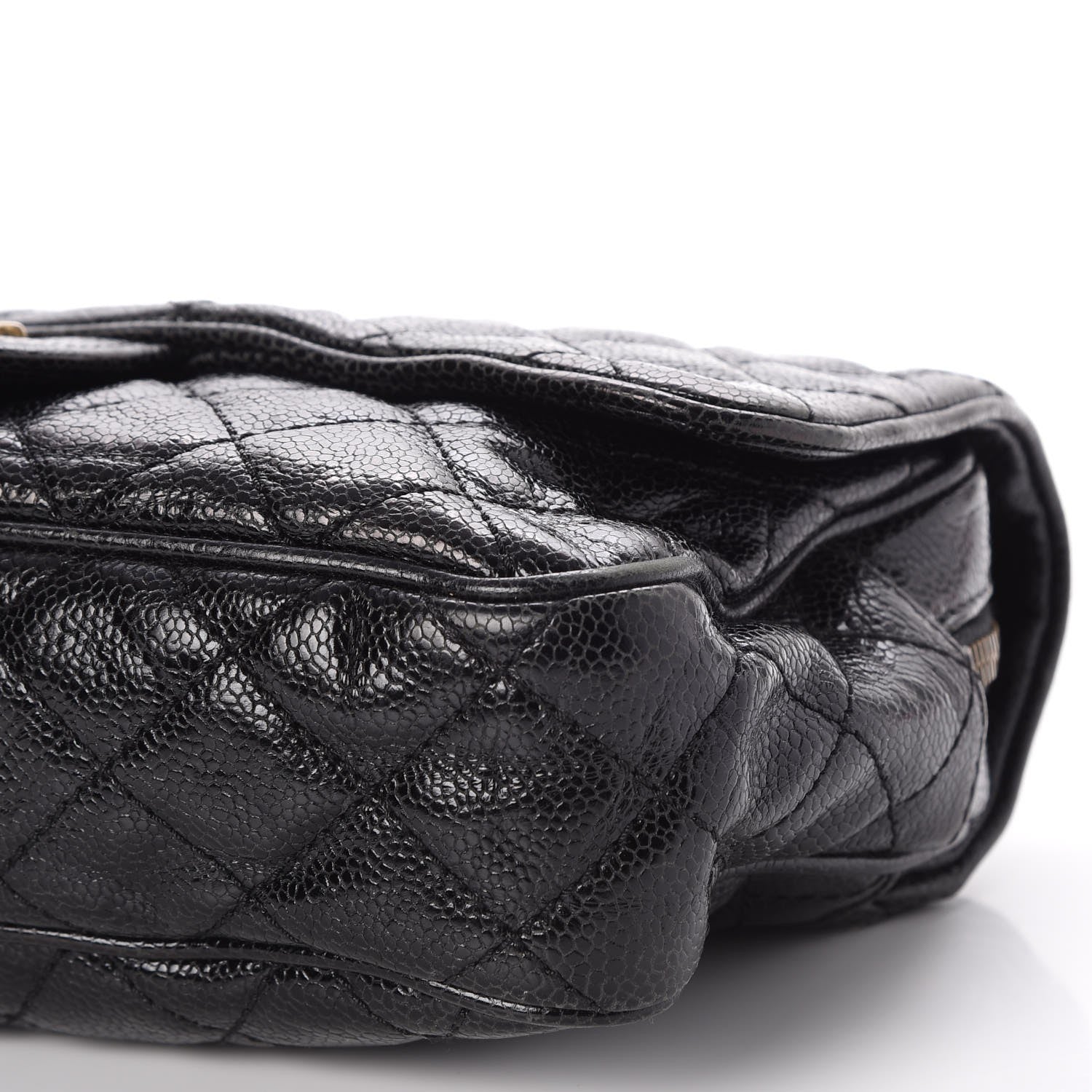 Chanel Crumpled Grained Calfskin Quilted Small Shiva Flap Black 10 of 10
