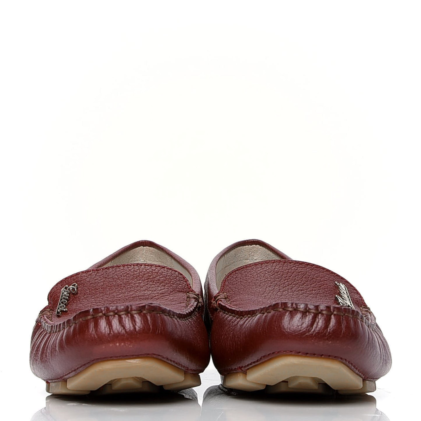 Calfskin Womens Driver Loafers 36 Russet