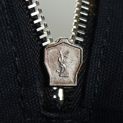 Saint Laurent Grained Leather Oversized Muse Bowler Blue 8 of 8