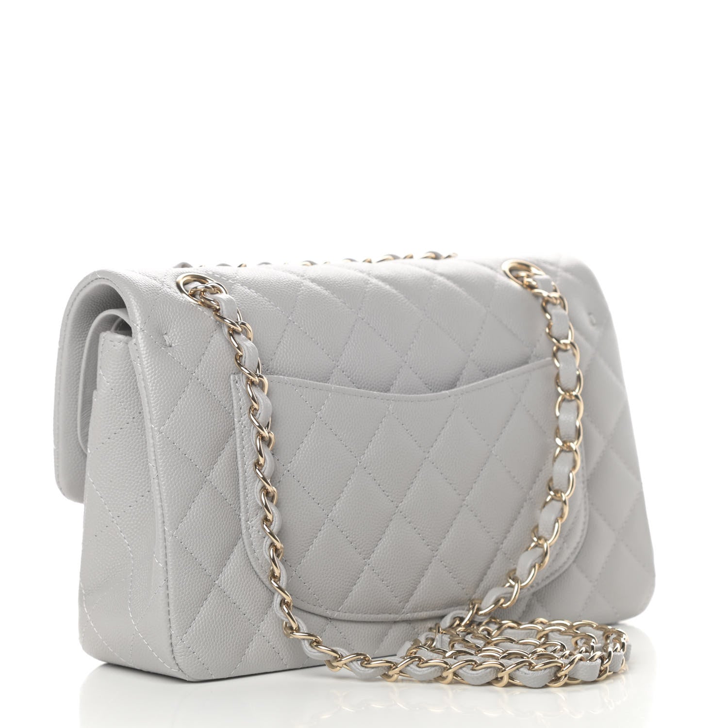 Chanel Caviar Quilted Small Double Flap Grey 3 of 10