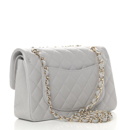 Chanel Caviar Quilted Small Double Flap Grey 3 of 10