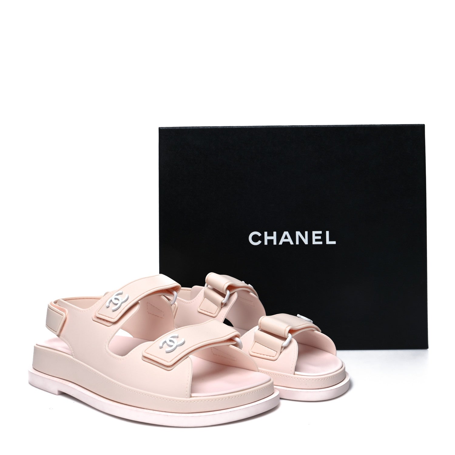 Chanel Rubber CC Dad Sandals 35 Pale Pink 9 of 9