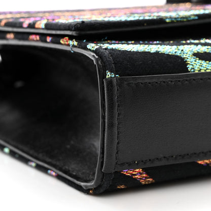Saint Laurent Canvas Calfskin Metallic Tiger Print Small Monogram Kate Satchel Black Multicolor 9 of 15